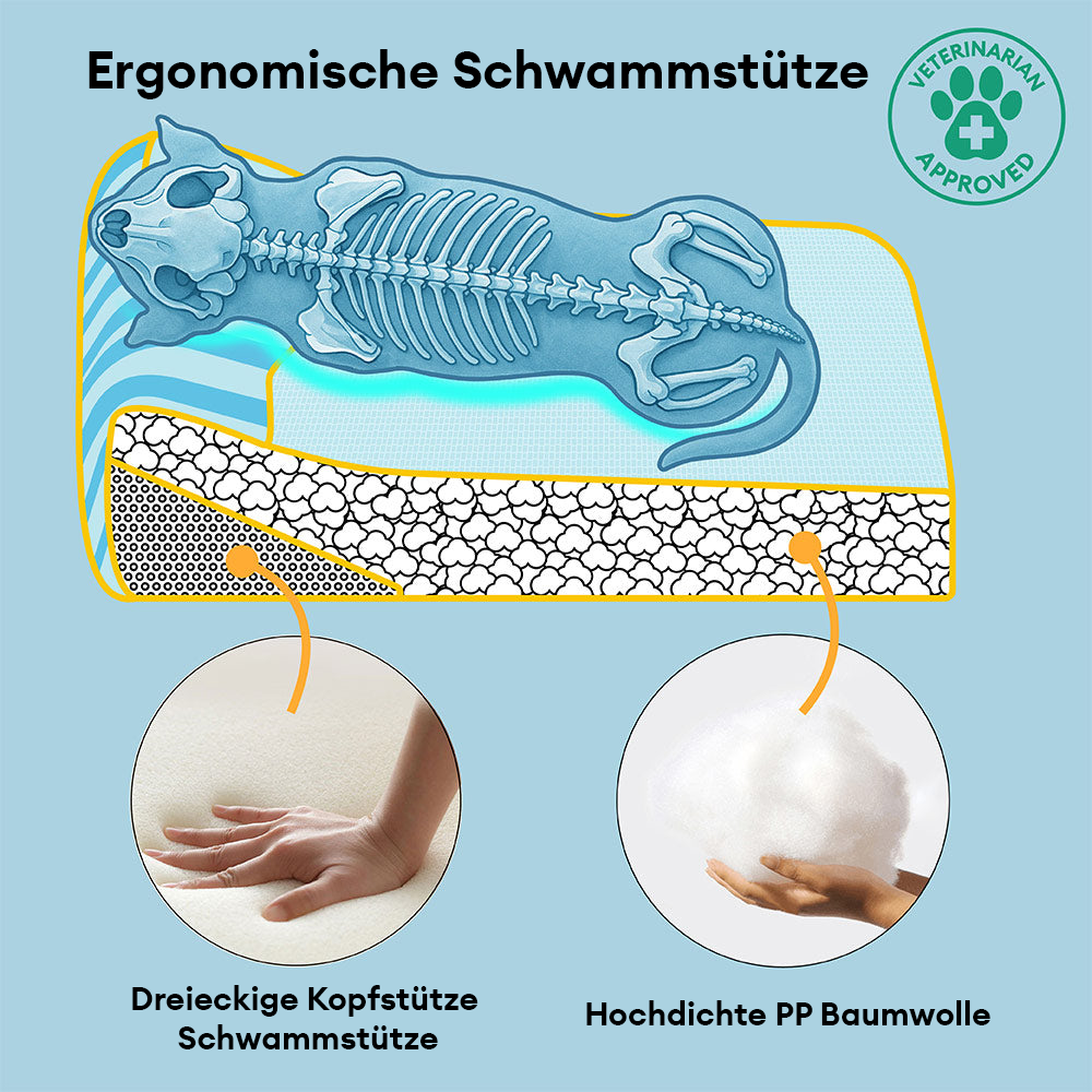 "Extragroßes kühlendes Hundebett, orthopädisch, mit Memory-Schaum, waschbar, für maximalen Komfort."