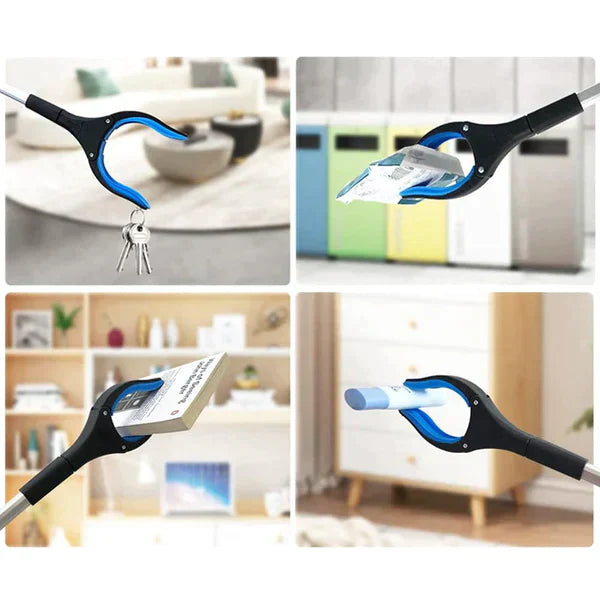 Faltbarer Greifer mit 360° Drehclip, ergonomisch, leicht; ideal zum Greifen schwer zugänglicher Objekte im Garten & DIY.