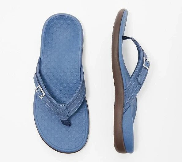 "Farbe Kopfzeile entdecken Ozean" Orthopädische Flip-Flops Damen, Konturiert, rutschfest, ideal für Strand, bunt, komfortabel