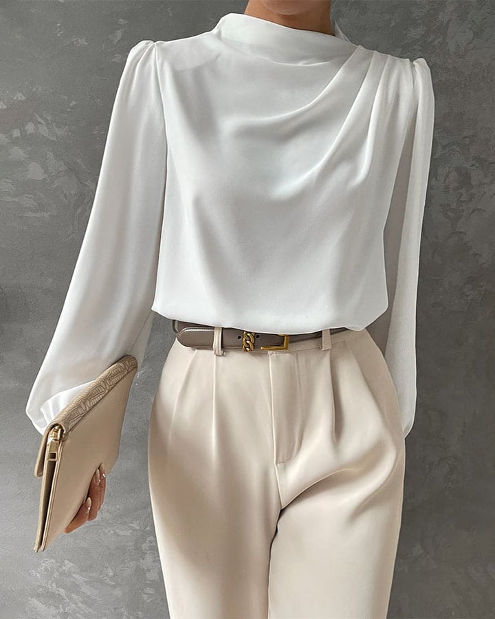 Elegante Bluse mit Stehkragen