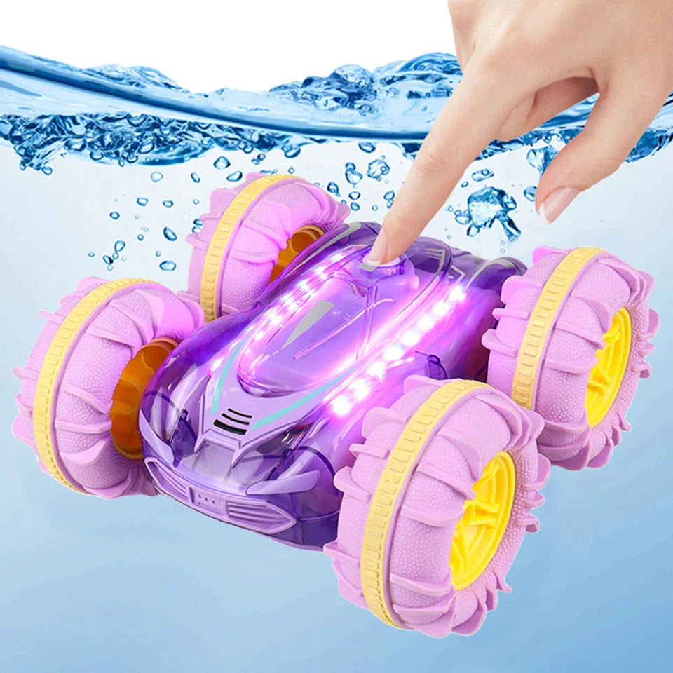 "Ferngesteuertes Amphibienfahrzeug für Land und Wasser, vielseitig, robust, wasserfest, ideal für Abenteuer auf jedem Terrain