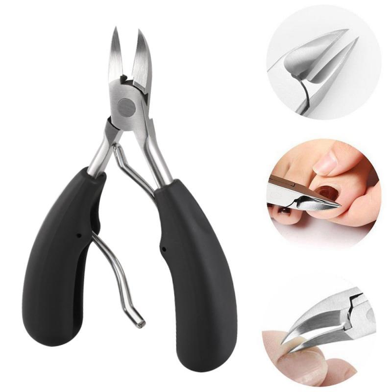 "Fußnagelschere aus Edelstahl mit ergonomischem Griff, präzise Klingen, ideal für dicke oder eingewachsene Nägel."