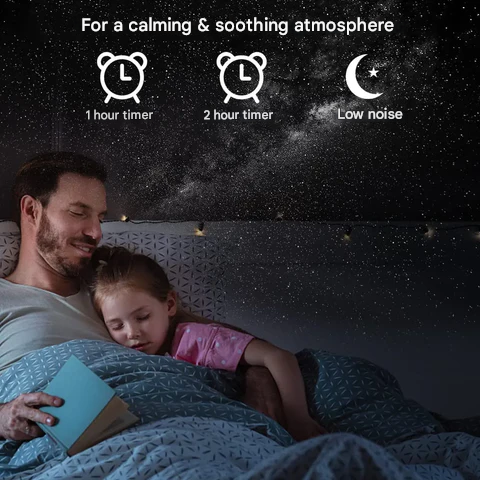"Galaxy Nachtlampe & Projektor mit Sternenhimmelmotiv, 13 LEDs, verstellbare Farben, kompakt, ideal für Schlafzimmerambiente"