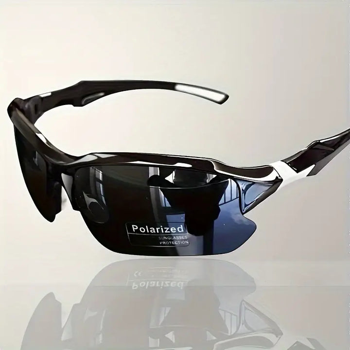 "Gepolarisierte Sportsonnenbrille für Herren, schlankes Design, flexible Rahmen, ideal für Outdoor-Sportarten, UV-Schutz"