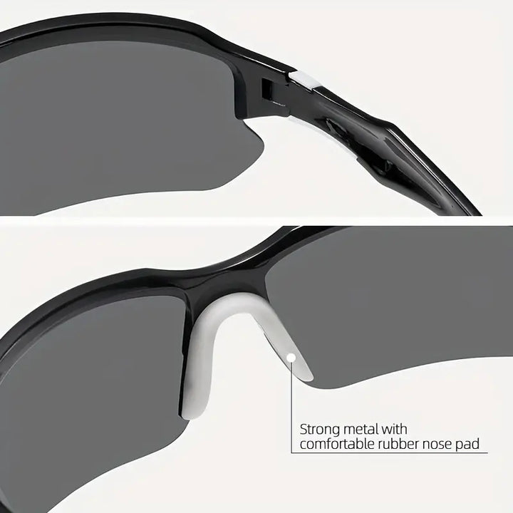 "Gepolarisierte Sportsonnenbrille für Herren, schlankes Design, flexible Rahmen, ideal für Outdoor-Sportarten, UV-Schutz"