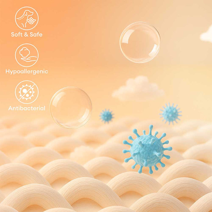 Großes waschbares Haustierbett aus Terylen, mit Anti-Rutsch-Boden, ergonomischem Design und weichem Innenpolster.