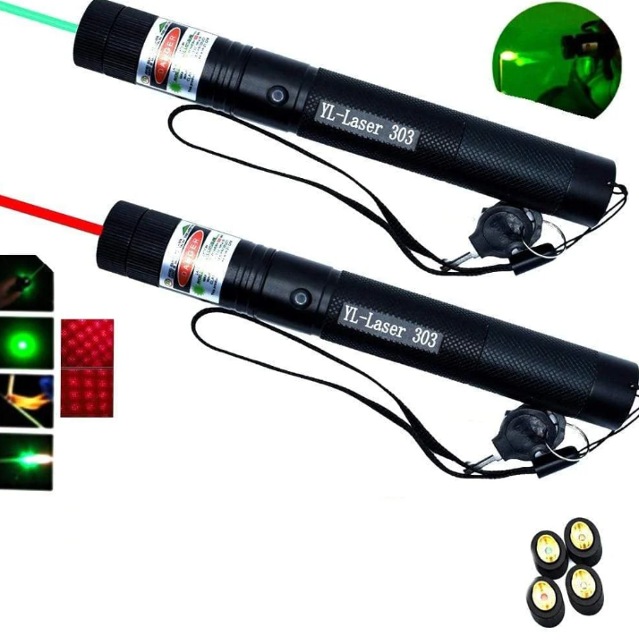 Grüner Hochleistungs-Laserpointer mit robustem Aluminiumgehäuse, ideal für präzise Präsentationen und outdoor Anwendungen.