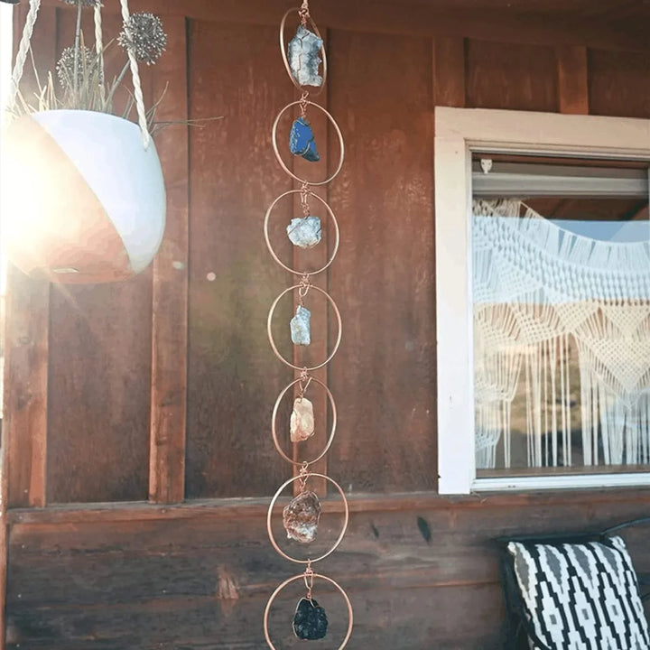 Handgefertigte Chakra-Deko mit natürlichen Edelsteinen, stilvolles Design, bringt Harmonie und positive Energie in dein Zuhau