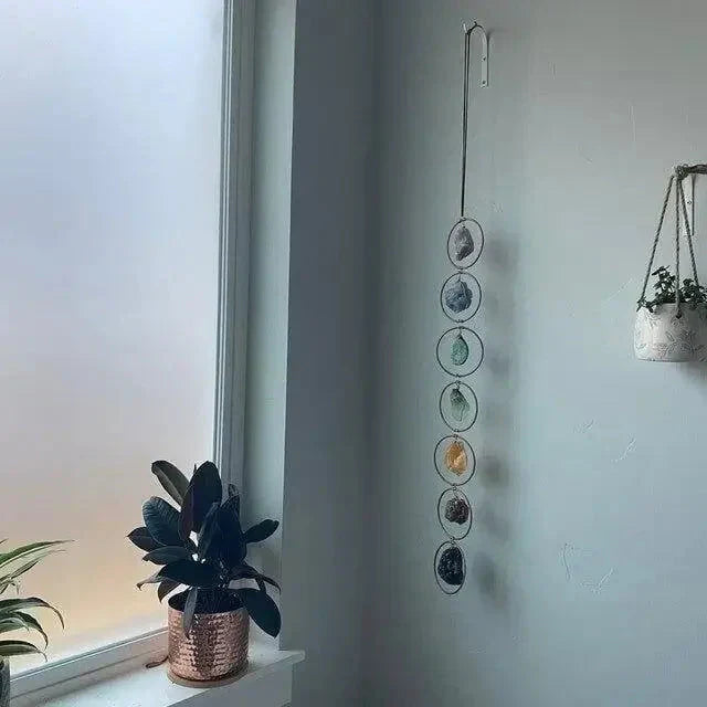 Handgefertigte Chakra-Deko mit natürlichen Edelsteinen, stilvolles Design, bringt Harmonie und positive Energie in dein Zuhau