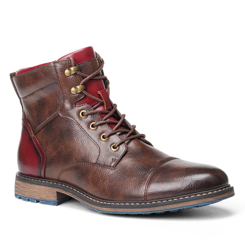 "Handgefertigte Herren Oxford Stiefel, Premium-Leder, elegantes Design, stilvolle Schnürung, perfekte Passform, robust."