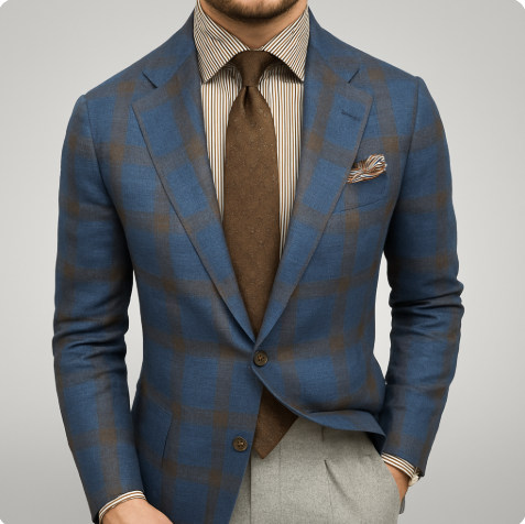 "Hellgrüner, eleganter Herrenblazer im strukturierten Design, vielseitig kombinierbar für Business und Events."