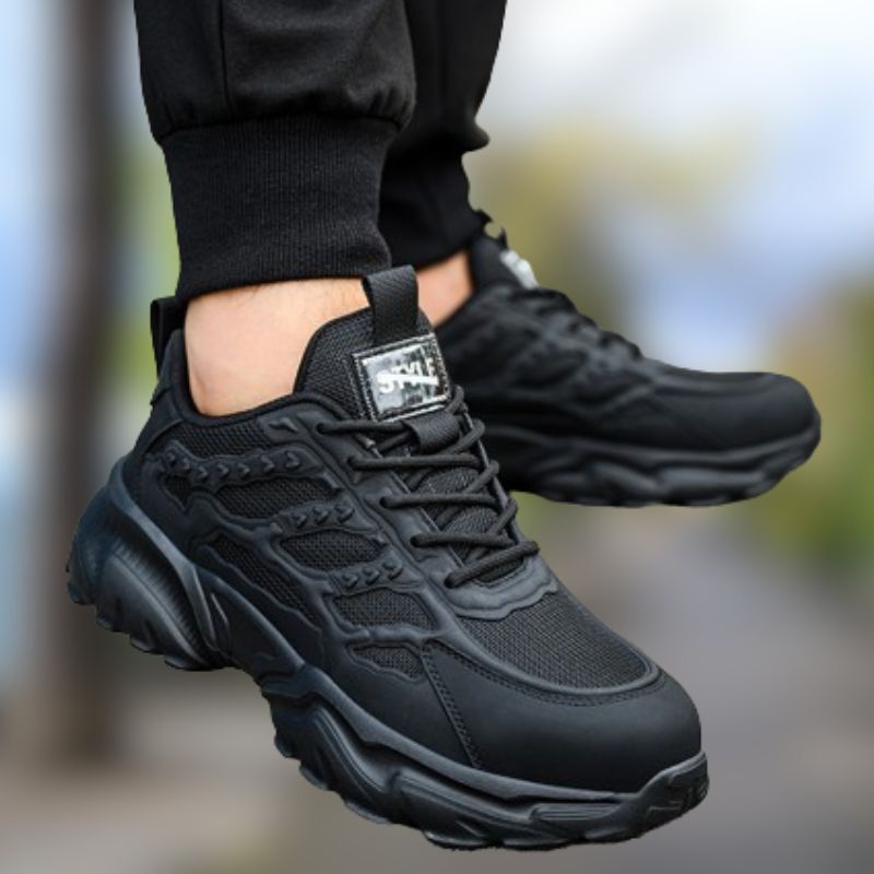 "Herren-Arbeitsschuhe mit Stahlkappe, robuster Schutz, atmungsaktives Design, ideal für Komfort und Sicherheit."