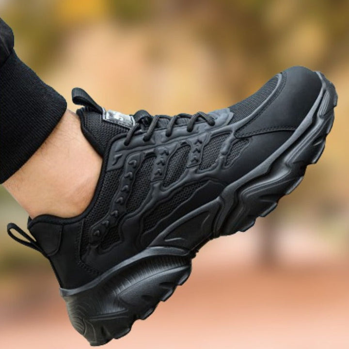 "Herren-Arbeitsschuhe mit Stahlkappe, robuster Schutz, atmungsaktives Design, ideal für Komfort und Sicherheit."