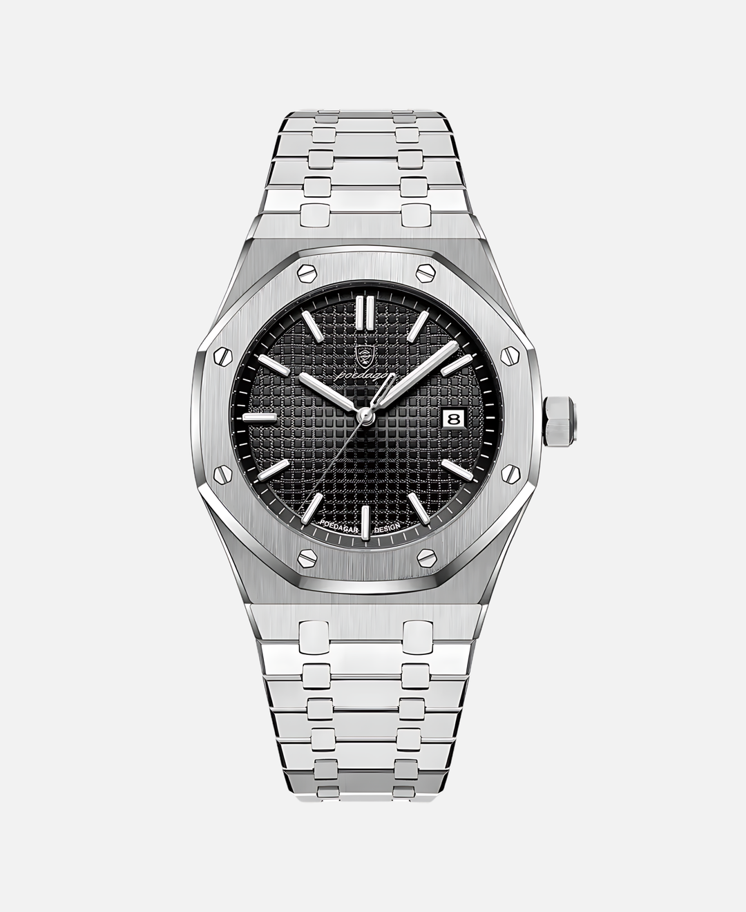 Herren Armbanduhr mit 41mm Edelstahlgehäuse, zeitlos elegant, minimalistisches Design, präzises Quarzwerk, stilvolles Zifferb