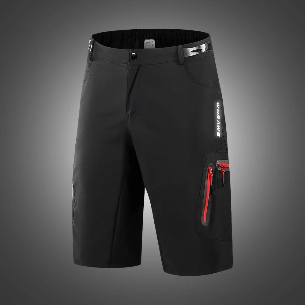 "Herren Cargo Shorts in Grau, funktional mit Reißverschlusstaschen, elastischem Bund, ideal für Outdoor-Abenteuer."