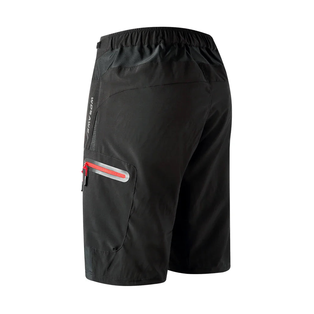 "Herren Cargo Shorts in Grau, funktional mit Reißverschlusstaschen, elastischem Bund, ideal für Outdoor-Abenteuer."