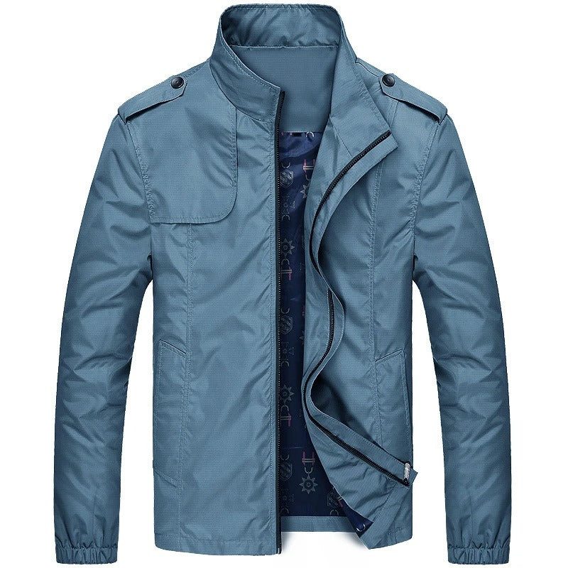 "Herren Cargo-Sommerjacke in Blau, Braun, Grün, Schwarz, lässig, vielseitig, stilvoll, komfortabel."