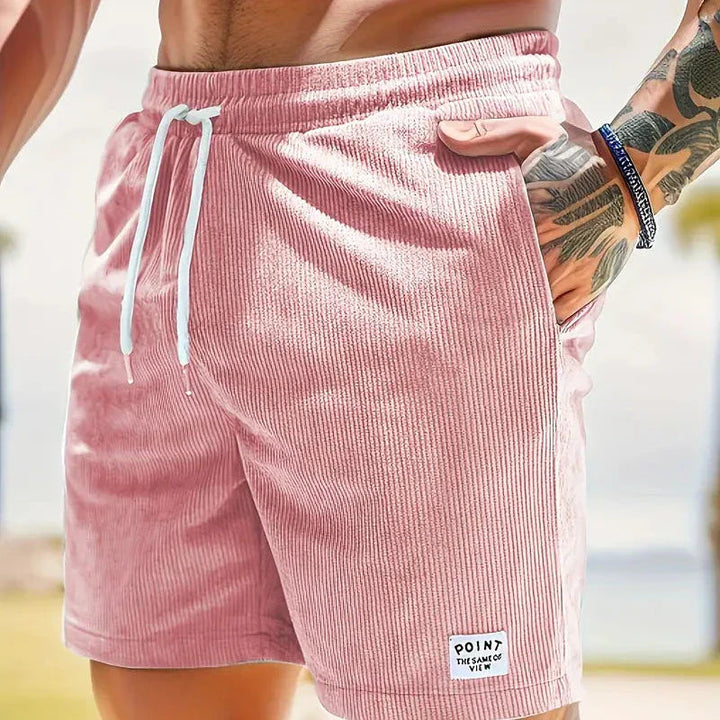 "Herren Cordshorts in Beige aus hochwertigem Cordstoff mit leichtem Stretch für maximalen Komfort und stilvolle Optik."
