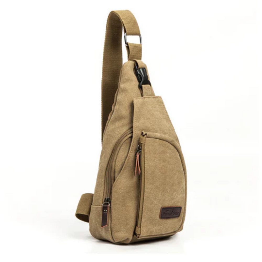 "Herren Crossbody Brusttasche mit verstellbarem Trageriemen, mehreren Fächern und modernem Design für den Alltag."