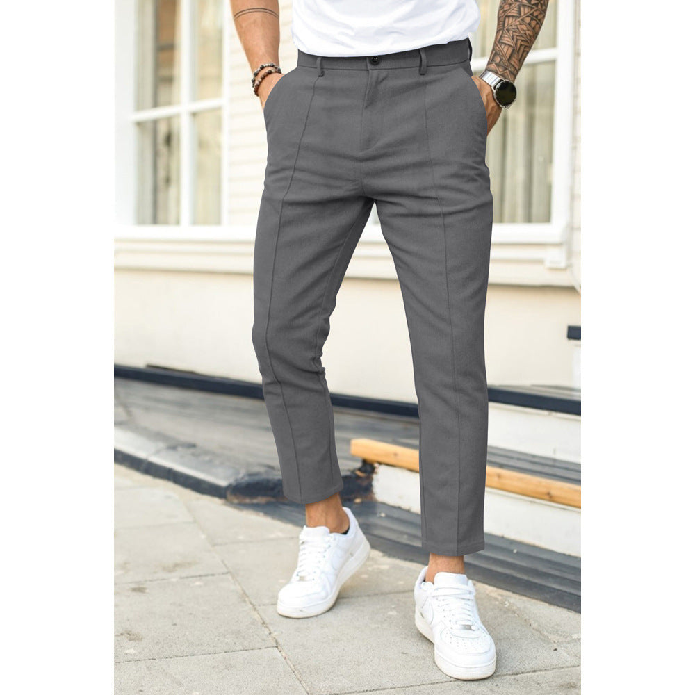 "Herren Freizeithose in Blau, lässiger Stil, bequemes Material, elastischer Bund, geeignet für Alltag und Freizeit"