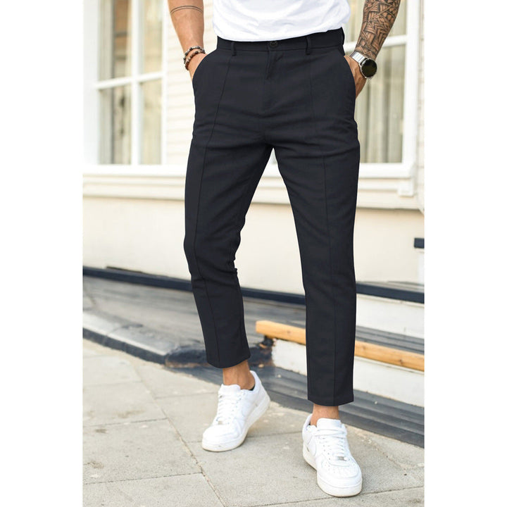 "Herren Freizeithose in Blau, lässiger Stil, bequemes Material, elastischer Bund, geeignet für Alltag und Freizeit"