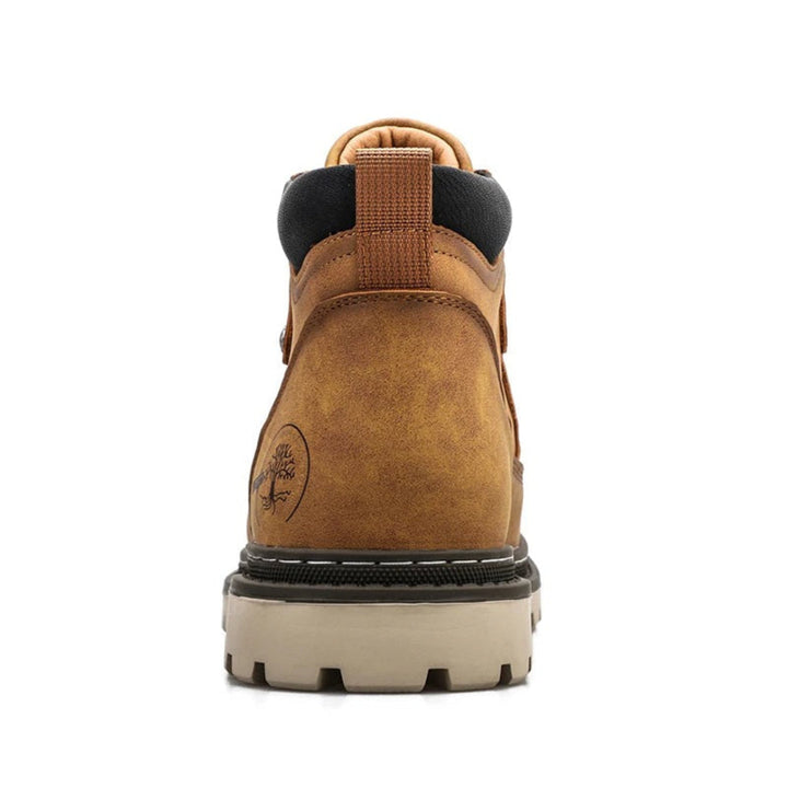 Herren Freizeitstiefel mit Schnürung, bequem und strapazierfähig, ideal für Outdoor und lässige Outfits, seitliche Ansicht.