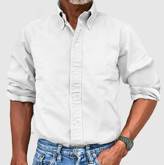 "Herren Langarmhemd, atmungsaktiv, vielseitig, elegantes Design, perfekte Passform, ideal für Sommeroutfits."
