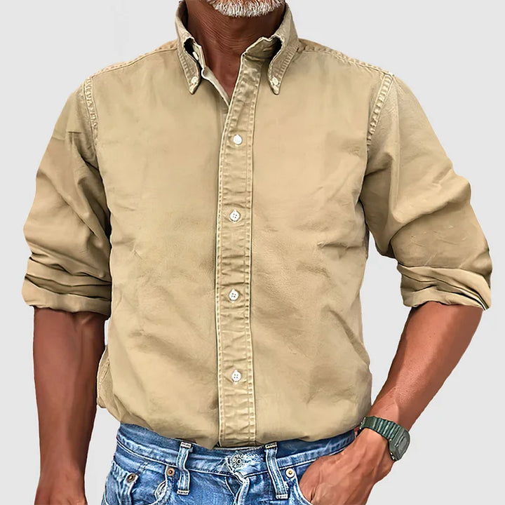 "Herren Langarmhemd, atmungsaktiv, vielseitig, elegantes Design, perfekte Passform, ideal für Sommeroutfits."