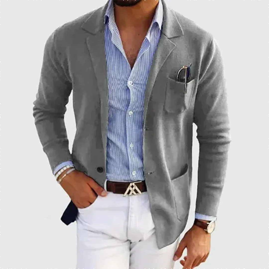 "Herren Lässiger Blazer, stilvoller Look, wärmender Komfort, lockerer Schnitt, vielseitig kombinierbar, elegantes Design"