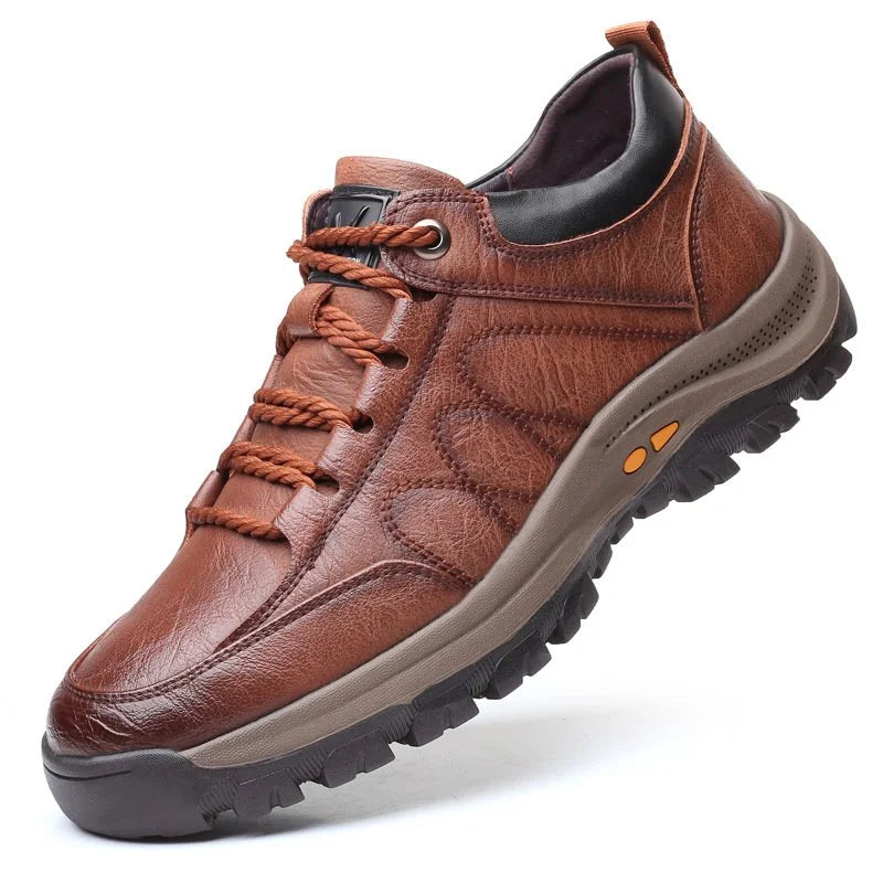 "Herren-Lederschuhe, schwarz oder braun, atmungsaktiv, wasserdicht, mit rutschfester Gummisohle, stilvoll & komfortabel"