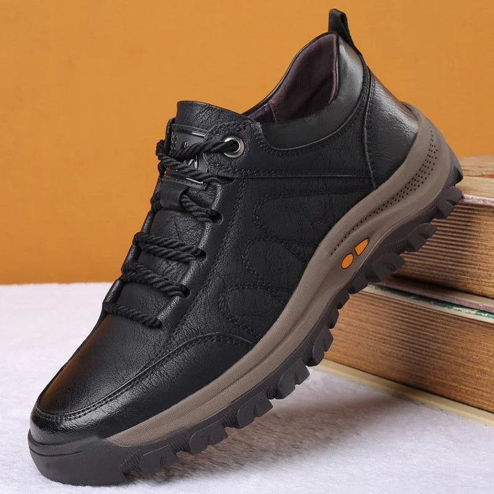 "Herren-Lederschuhe, schwarz oder braun, atmungsaktiv, wasserdicht, mit rutschfester Gummisohle, stilvoll & komfortabel"