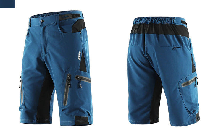 "Herren Outdoor Radhose, atmungsaktiv, elastischer Bund, Reißverschlusstaschen, ideal für Radfahren und Outdoor-Abenteuer."