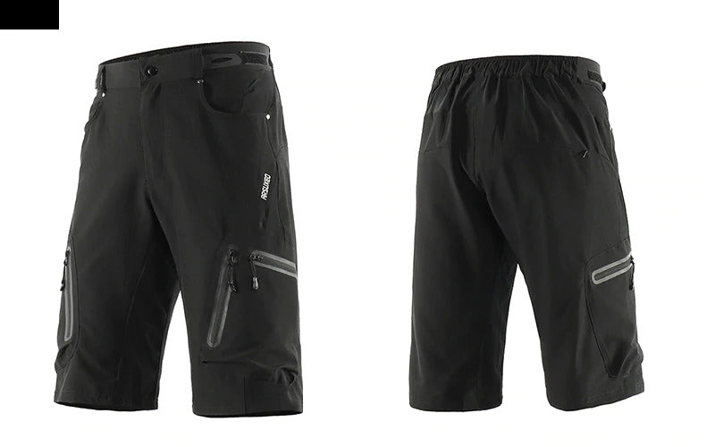 "Herren Outdoor Radhose, atmungsaktiv, elastischer Bund, Reißverschlusstaschen, ideal für Radfahren und Outdoor-Abenteuer."