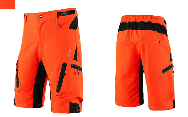 "Herren Outdoor Radhose, atmungsaktiv, elastischer Bund, Reißverschlusstaschen, ideal für Radfahren und Outdoor-Abenteuer."