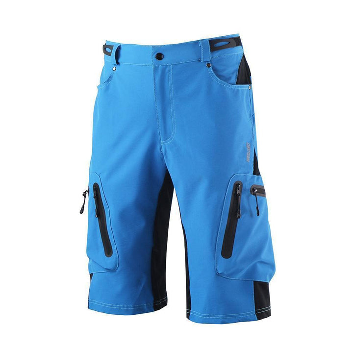 "Herren Outdoor Radhose, atmungsaktiv, elastischer Bund, Reißverschlusstaschen, ideal für Radfahren und Outdoor-Abenteuer."