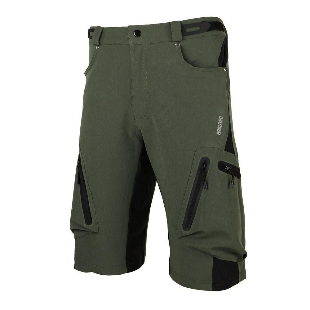 "Herren Outdoor Radhose, atmungsaktiv, elastischer Bund, Reißverschlusstaschen, ideal für Radfahren und Outdoor-Abenteuer."