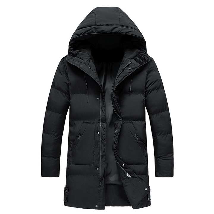 Herren Parka: langer, wasserdichter und wärmender Mantel, ideal für kalte Tage, stilvoll und vielseitig einsetzbar.