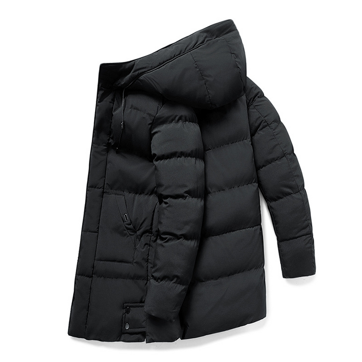Herren Parka: langer, wasserdichter und wärmender Mantel, ideal für kalte Tage, stilvoll und vielseitig einsetzbar.