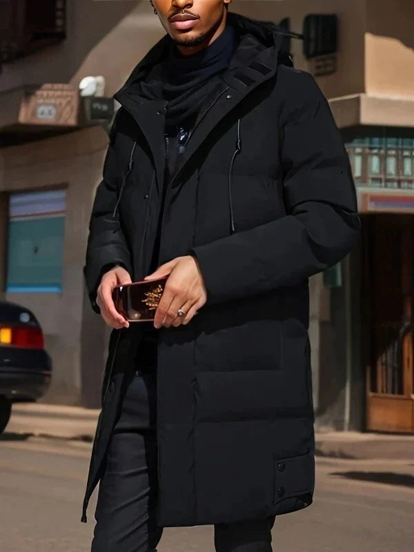 Herren Parka: langer, wasserdichter und wärmender Mantel, ideal für kalte Tage, stilvoll und vielseitig einsetzbar.