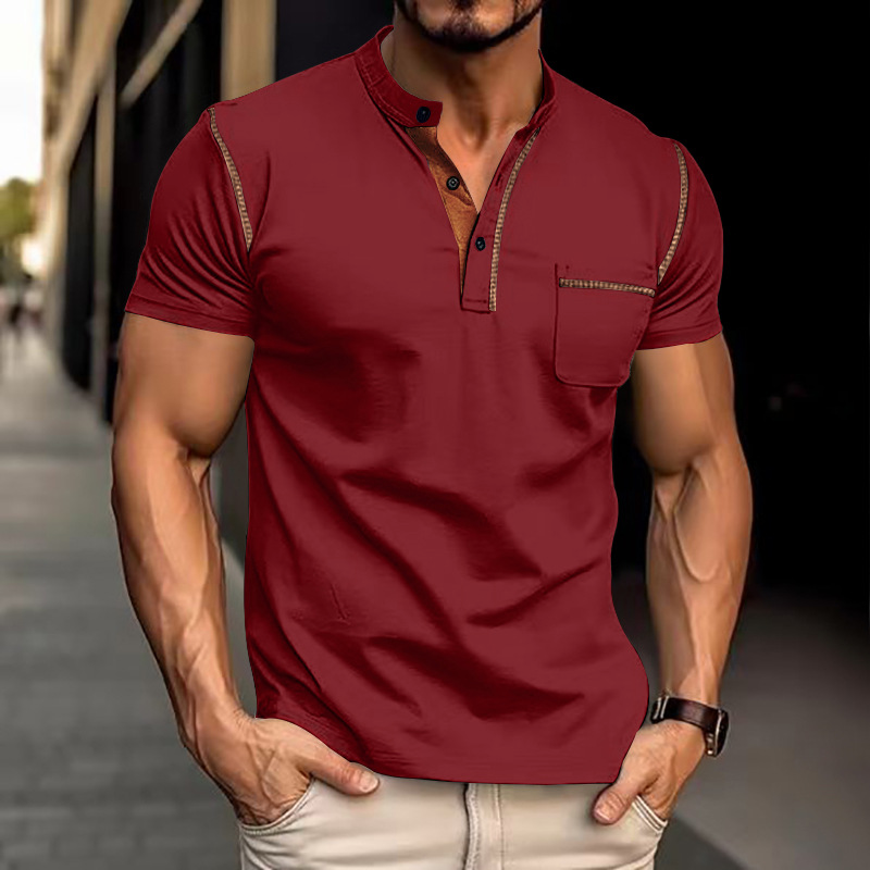"Herren Polo in elegantem Design, zeitloser Schnitt, navyblau, kurzärmelig, perfekt für Freizeit und spezielle Anlässe"
