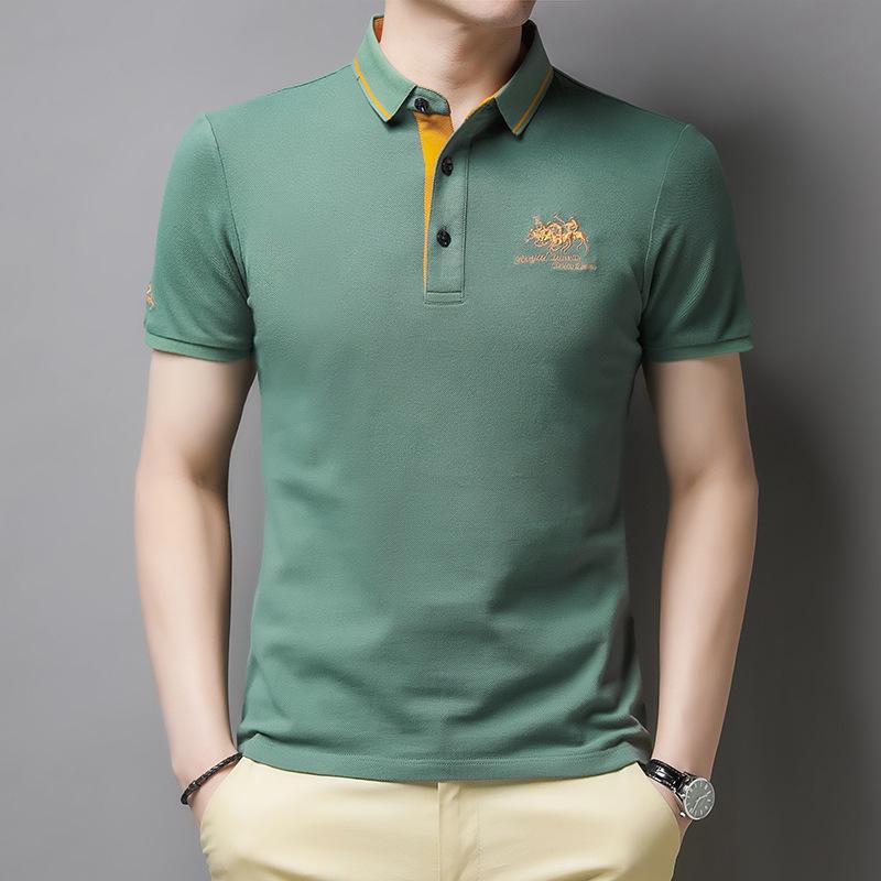 "Herren Polo-Shirt, kurzarm, mit Knöpfen, vielseitig, elegant, in Blau, ideal für Freizeit und halbformelle Anlässe."