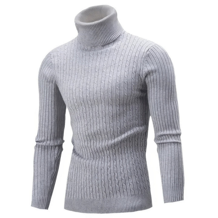 "Herren Rollkragenpullover in Blau, elastisch, weich, vielseitig, zeitloses Design für eleganten Auftritt bei jeder Gelegenhe
