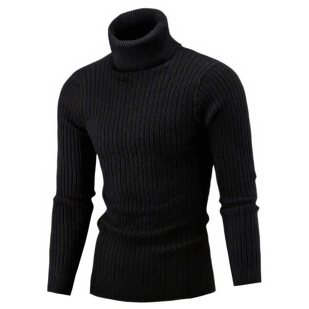 "Herren Rollkragenpullover in Blau, elastisch, weich, vielseitig, zeitloses Design für eleganten Auftritt bei jeder Gelegenhe