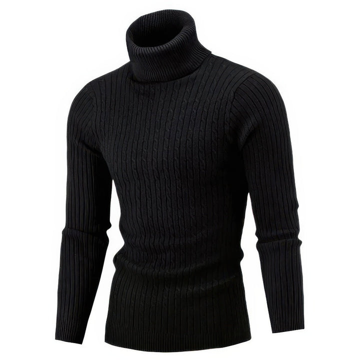 "Herren Rollkragenpullover in Blau, elastisch, weich, vielseitig, zeitloses Design für eleganten Auftritt bei jeder Gelegenhe