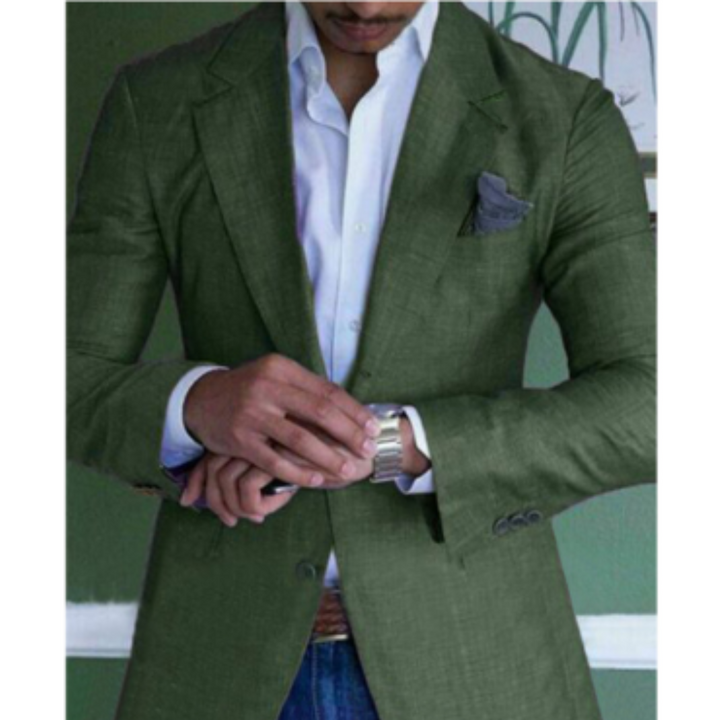 Herren Slim Fit Business Blazerjacke in Grau mit spitzem Revers, schmalem Schnitt und eleganter Silhouette, geeignet für Büro