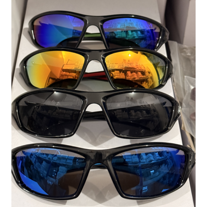 "Herren Sportbrille mit polarisierenden Gläsern, blau, stilvolles Design, leichter Rahmen, ideal für Outdoor-Aktivitäten."