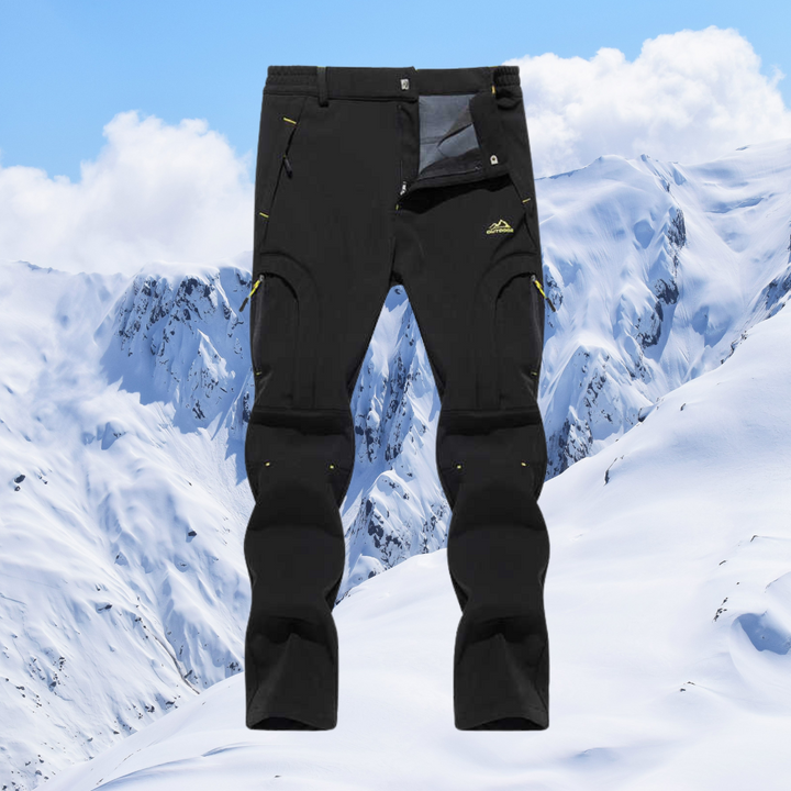 "Herren Thermo Outdoorhose, wasserdicht, atmungsaktiv, blau, robust, für Wandern und Camping, aus wetterfestem Material"