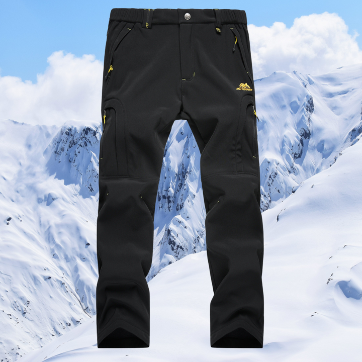 "Herren Thermo Outdoorhose, wasserdicht, atmungsaktiv, blau, robust, für Wandern und Camping, aus wetterfestem Material"