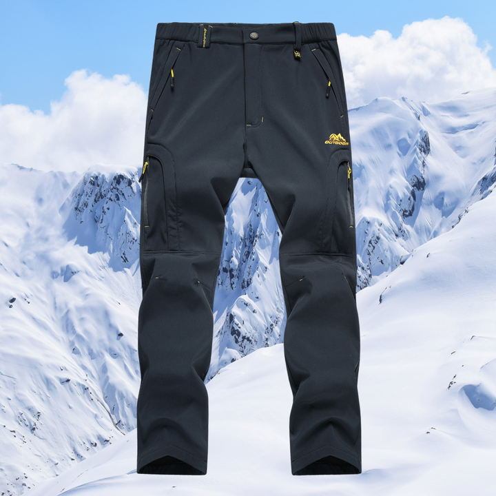 "Herren Thermo Outdoorhose, wasserdicht, atmungsaktiv, blau, robust, für Wandern und Camping, aus wetterfestem Material"