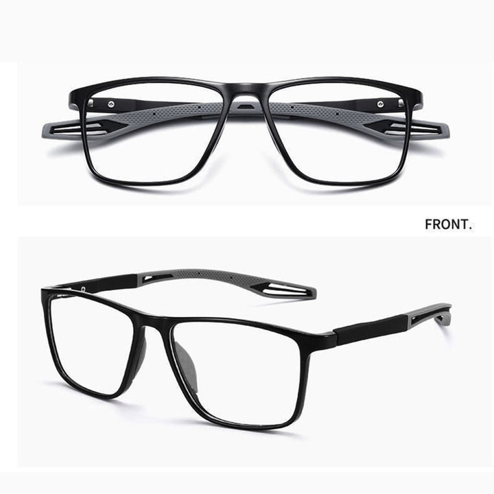 Herren Titanbrille, leichte, robuste Progressivgläser, Anti-Blau Licht Schutz, ideal für digitales Sehen, stilvoll.